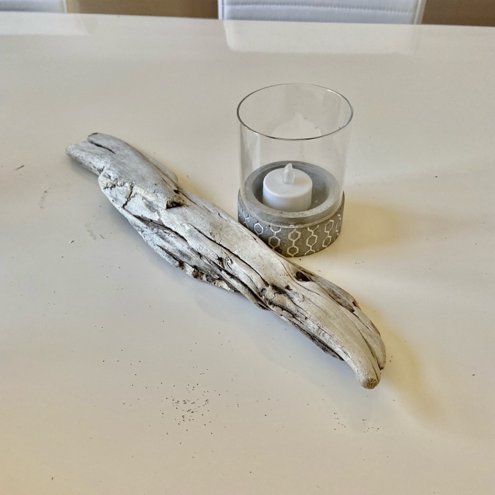 Lake Huron driftwood candle holder set
